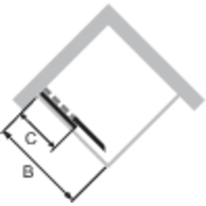Hüppe Gleittüreckeinstieg EasyEntry 2-tlg. 1/2 BxH: 80 Cm X 200 Cm L Silber HoGl – Bild 8
