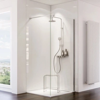 Schulte ExpressPlus Duschrückwand Decodesign 100x255 Cm Hochglanz Brillant-Weiß