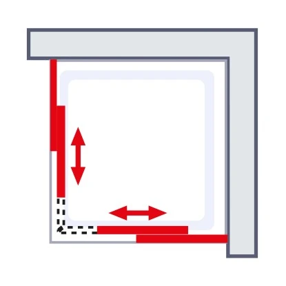 Schulte ExpressPlus Eckeinstieg Variabel Sunny 80-90 X 80-90 X 180 Cm 4-teilig â Bild 4