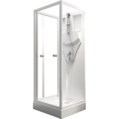 Schulte Komplettduschkabine Juist Mit Schiebetür Weiß 210x80x80 Cm – Bild 2