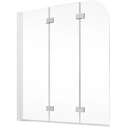 Schulte Badewannenaufsatz 3-teilig 125 Cm X 140 Cm Echtglas Klar Hell Weiß – Bild 2