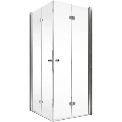 Schulte Eckeinstieg Mit DrehfalttĂŒr Garant Echtglas Chrom-Optik 90 Cm X 90 Cm â Bild 2