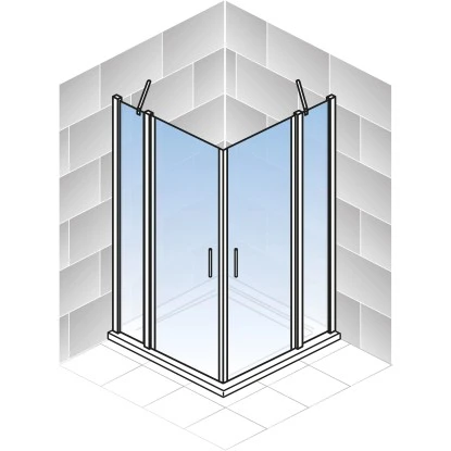 Schulte ExpressPlus Eckeinstieg 4-tlg. AlexaStyle2.0 Alunatur 80x80x192cm â Bild 4