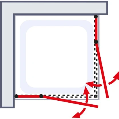 Schulte ExpressPlus Eckeinstieg 4-tlg. AlexaStyle2.0 Alunatur 80x80x192cm â Bild 5