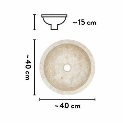 Baliv Aufsatzwaschbecken WBA-7040 Ă 40 Cm â Bild 7