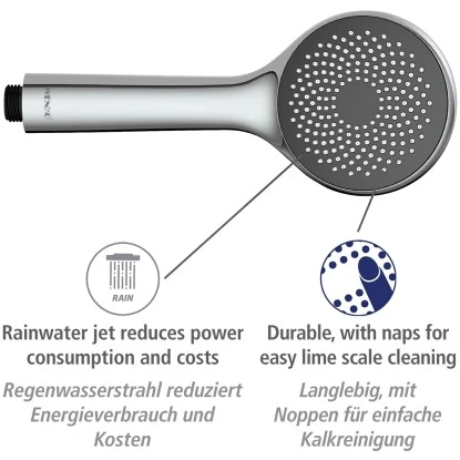 Wenko Duschkopf Watersaving Kunststoff (ABS) 9.5 X 9.5 Cm Chrom â Bild 3