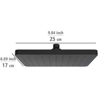 Wenko Kopfbrause ABS Kunststoff 17 X 25 Cm Schwarz â Bild 2