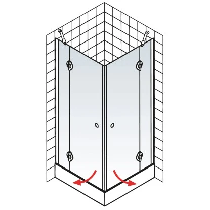 Schulte Eckeinstieg Youngline Chromoptik Depoli Light 192 Cm X 90 Cm X 90 Cm â Bild 7