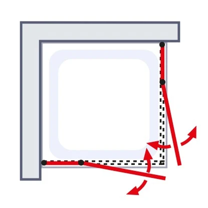 Schulte Eckeinstieg Youngline Chromoptik Depoli Light 192 Cm X 90 Cm X 90 Cm â Bild 8