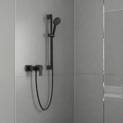 Hansgrohe Einhebel-Brausemischer Vernis Shape Matt Black – Bild 2
