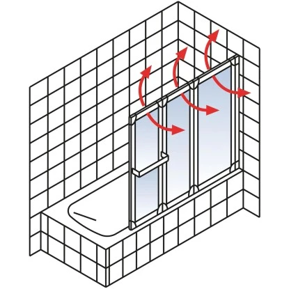 Schulte Badewannenaufsatz Einfaltbar Echtglas Weiß 125 Cm X 140 Cm – Bild 4