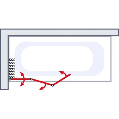Schulte Badewannenaufsatz Einfaltbar Echtglas Weiß 125 Cm X 140 Cm – Bild 5