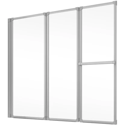 Schulte Komfort Badewannenfaltwand 3-tlg. 151,8 X 140 Cm Alu Natur â Bild 2