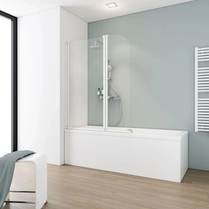 Schulte Badewannenaufsatz Einfaltbar AlpinweiĂ 140 X 115 Cm