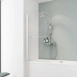 Schulte Komfort Badewannenfaltwand 1-tlg. Mit Handtuchhalter 70 X 140 Cm Weiß