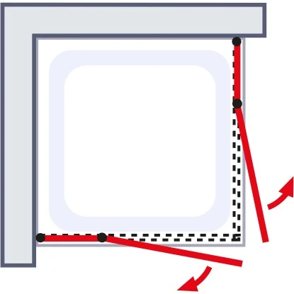 Schulte Eckeinstieg 4-teilig Sunny Alu-Natur Echtglas Klar Hell 180 Cm X 90 Cm – Bild 5