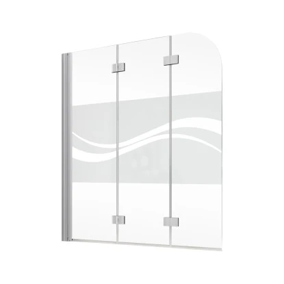 Schulte Badewannenaufsatz 3-tlg. Alu Natur Dekor Liane 140 X 125 Cm â Bild 2