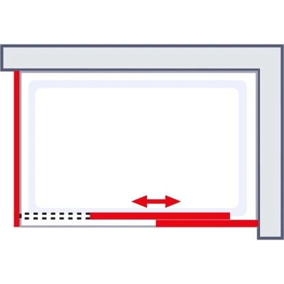 Schulte Schiebetür Inkl. Seitenwand MasterClass Chromoptik BxTxH 140x80x200 Cm – Bild 3