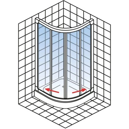 Schulte ExpressPlus Runddusche Kristall/Trend Inkl. Duschwanne 80x80cm â Bild 5