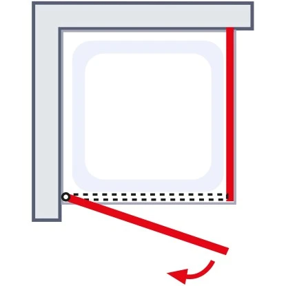 Schulte DrehtĂŒr Davita Inkl. Seitenwand Mit Stabgriff Echtglas Chrom â Bild 4