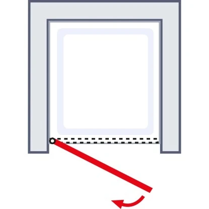 Schulte ExpressPlus DrehtĂŒr In Nische Garant Alu Natur Links 200x80cm â Bild 6