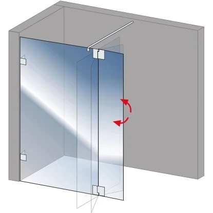 Schulte Alexa Style 2.0 Duschwand Walk In Loft 2-tlg BlackStyle 120 X 30 X 200cm â Bild 5