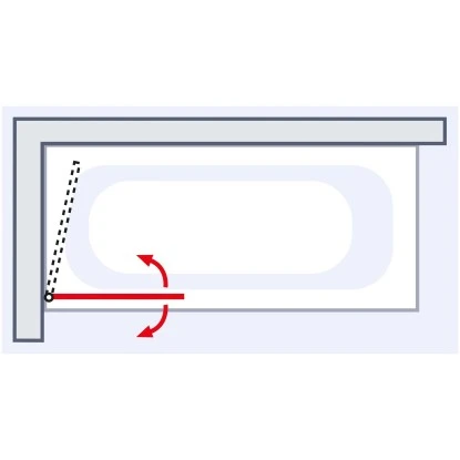 Schulte Badewannenfaltwand BlackStyle 1-teilig 80 X 140cm â Bild 4