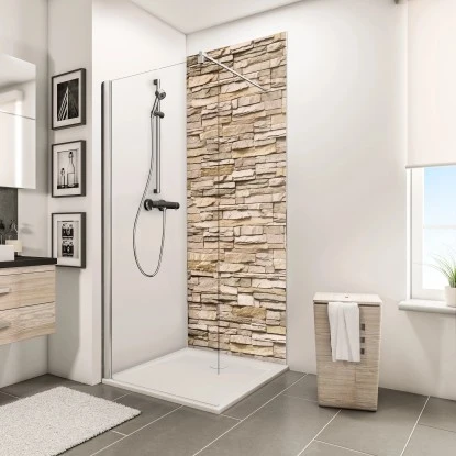 Schulte ExpressPlus DecoDesign Duschrückwand Dekor Stein Verbl. Hell 255x100 Cm – Bild 2
