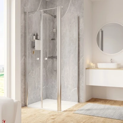 Schulte ExpressPlus Pendeltür Und Seitenwand Garant 2.0 Chromoptik 200 X 80 Cm