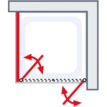 Schulte ExpressPlus Pendeltür Und Seitenwand Garant 2.0 Chromoptik 200 X 80 Cm – Bild 3