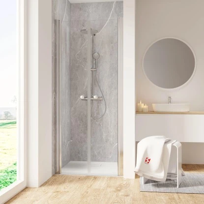 Schulte ExpressPlus Pendeltür In Nische Garant 2.0 Chromoptik 200 Cm X 90 Cm