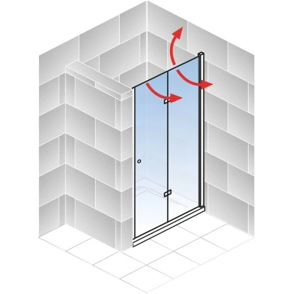 Schulte ExpressPlus DrehfalttĂŒr In Nische Garant 2.0 Mattschwarz 200 Cm X 90 Cm â Bild 4