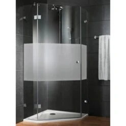 Schulte Fünfeckdusche Davita 3-teilig Dekor Dezent