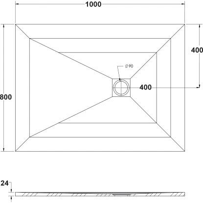 Ottofond Duschwanne Strato 100 Cm X 80 Cm X 2,4 Cm Anthrazit â Bild 4