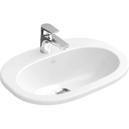 Villeroy & Boch Einbauwaschbecken O.Novo 56 Cm Weiß Mit Hahnloch Mit Überlauf