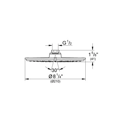 Grohe Kopfbrause Rainshower Cosmopolitan 210 Chrom â Bild 2