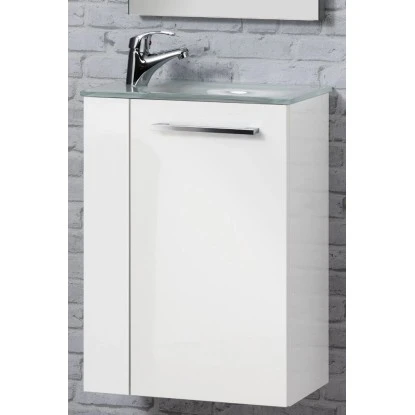 Fackelmann Handwaschbecken 45 Cm Glas Weiß – Bild 2