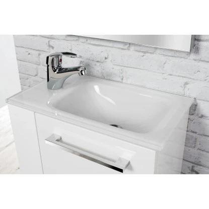 Fackelmann Handwaschbecken 45 Cm Glas Weiß