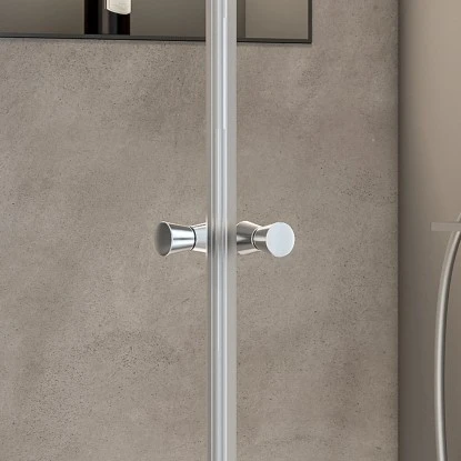 Schulte Eckeinstieg Mit Schiebetüren Sunny 180 Cm X 75-90 Cm Silber Glasdekor – Bild 4