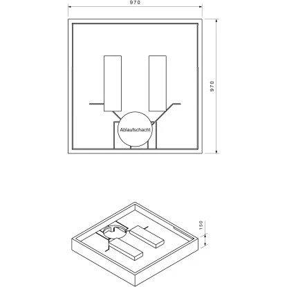 Duschwannenträger Für Ottofond Plateau 100 Cm X 100 Cm – Bild 2