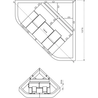 Badewannenträger Für Ottofond Lucia Eckwanne 140 Cm X 140 Cm – Bild 2
