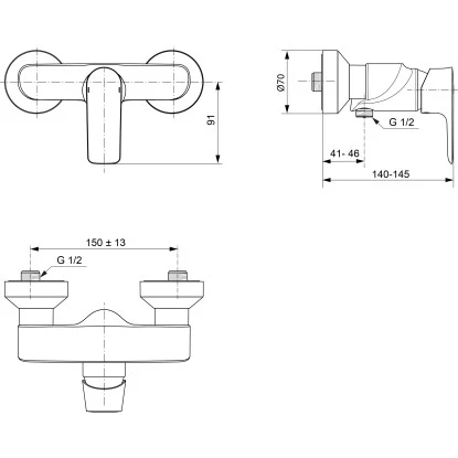 Ideal Standard Brausearmatur Connect Air AP Chrom â Bild 4