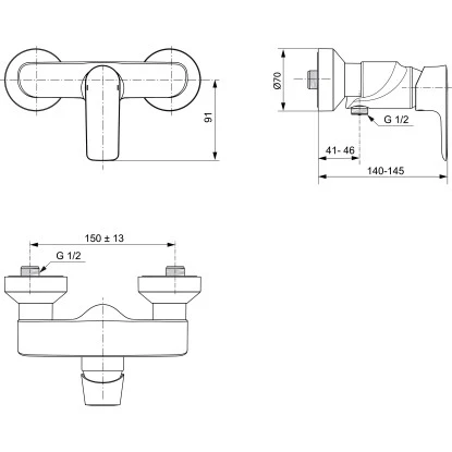 Ideal Standard Brausearmatur Connect Air AP Chrom â Bild 8