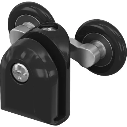 Baliv Türlaufrolle Doppelt Oben 2,3 Cm Schwarz Für Duschkabine Factory 4 Stück – Bild 2