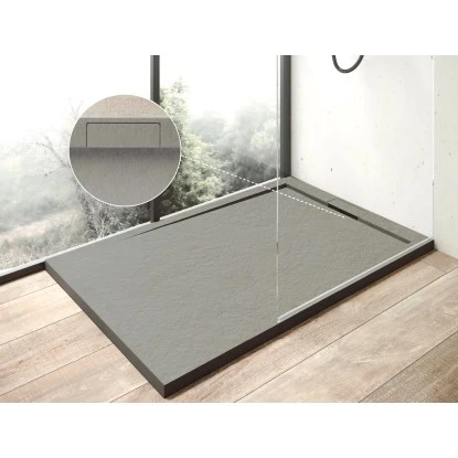 Ottofond Duschwanne Zona 160x90/3,6 Cm Zementgrau â Bild 2