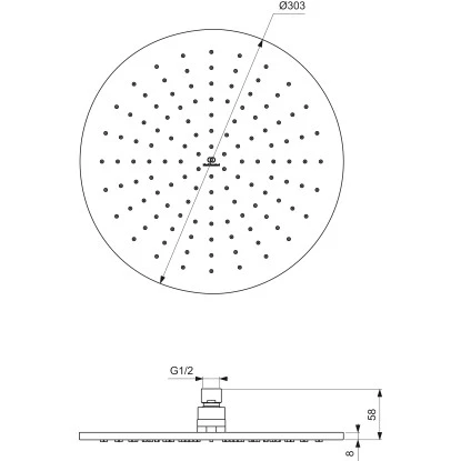 Ideal Standard Kopfbrause Idealrain Atelier 30 Cm X 30 Cm Silver Rund â Bild 4
