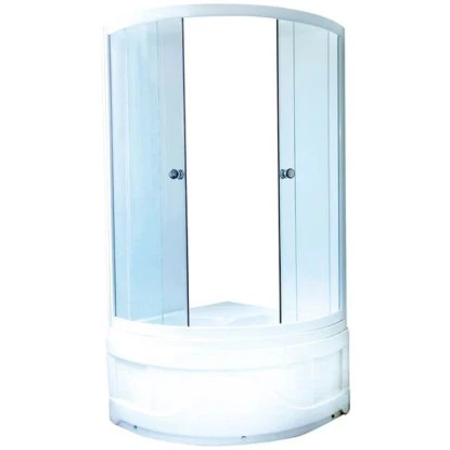 Sanotechnik Rundduschen-Set Mit Hoher Brausetasse 190 Cm X 90 Cm X 90 Cm Weiß