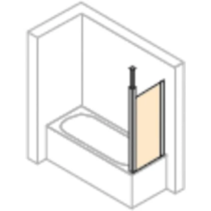 Hüppe Badewannenabtrennung Design Pure Seitenwand BxH: 70 Cm X 150 Cm Silber HG – Bild 3