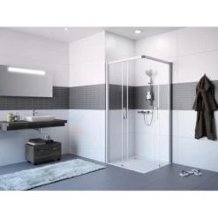 Hüppe Gleittüreckeinstieg EasyEntry 2-tlg. 1/2 BxH: 80 Cm X 200 Cm L Silber HoGl
