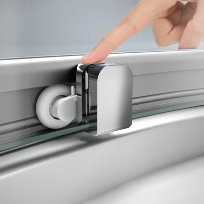 Hüppe Gleittüreckeinstieg EasyEntry 2-tlg. 1/2 BxH: 80 Cm X 200 Cm L Silber HoGl – Bild 6